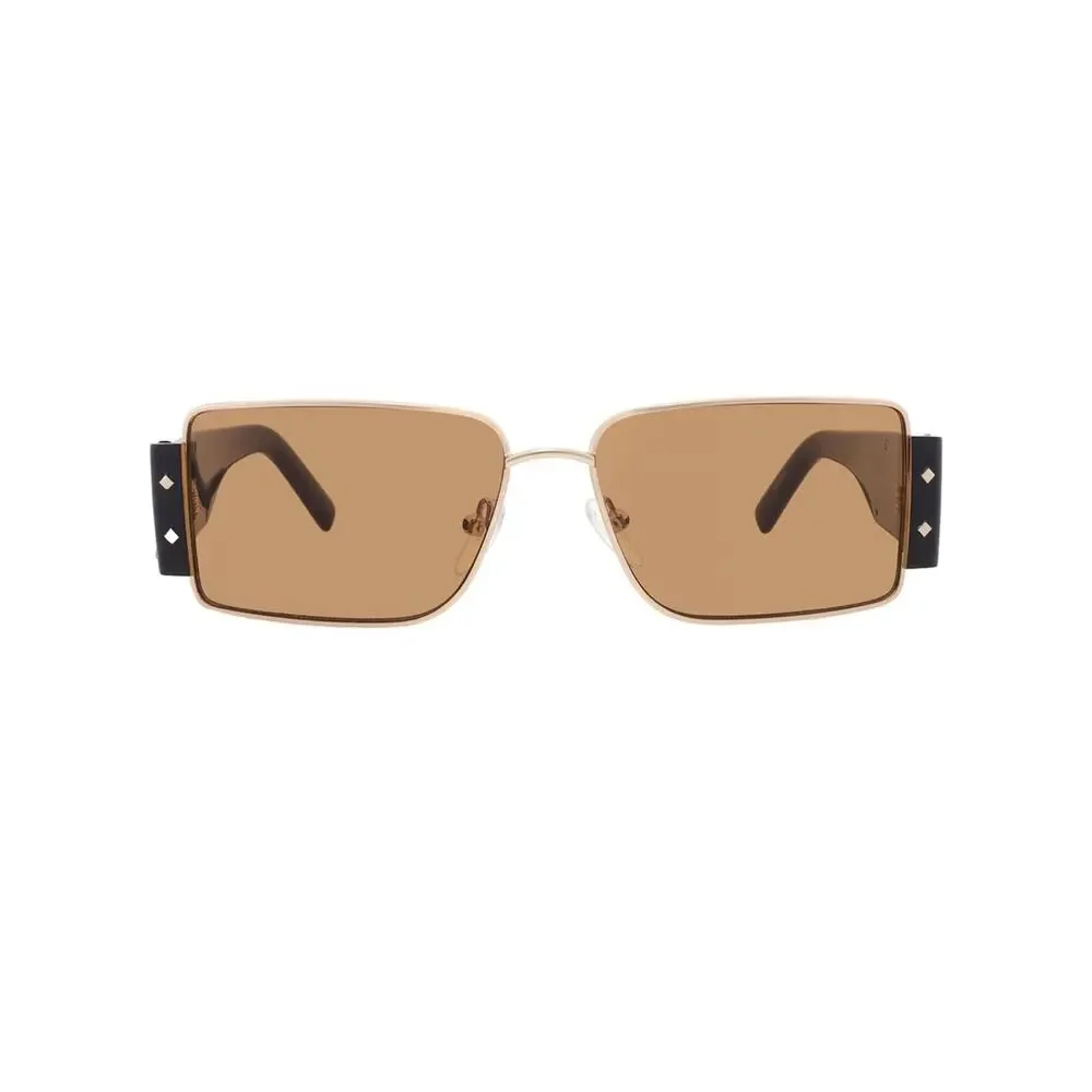 New MCM MW0012 32J Gold and Black Frame Sunglasses with Roviex Lenses Authentic